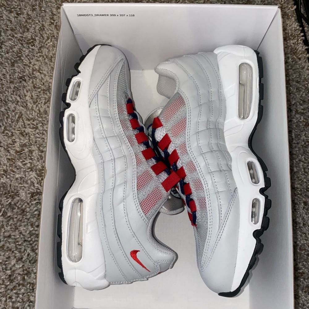 Women’s Nike Air Max 95 Grey Red Nike By You